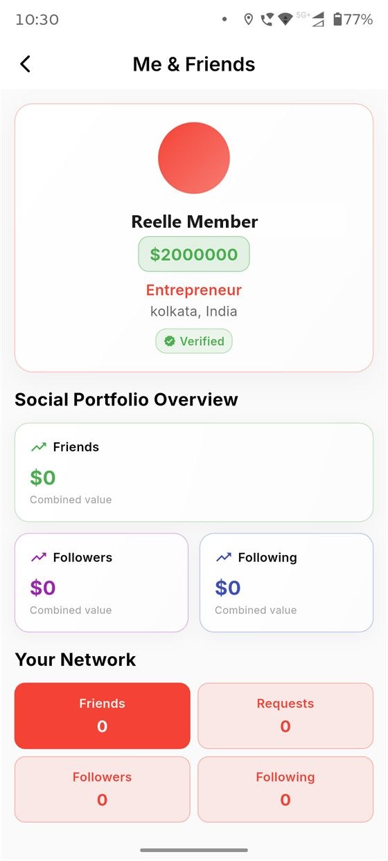 Social portfolio overview