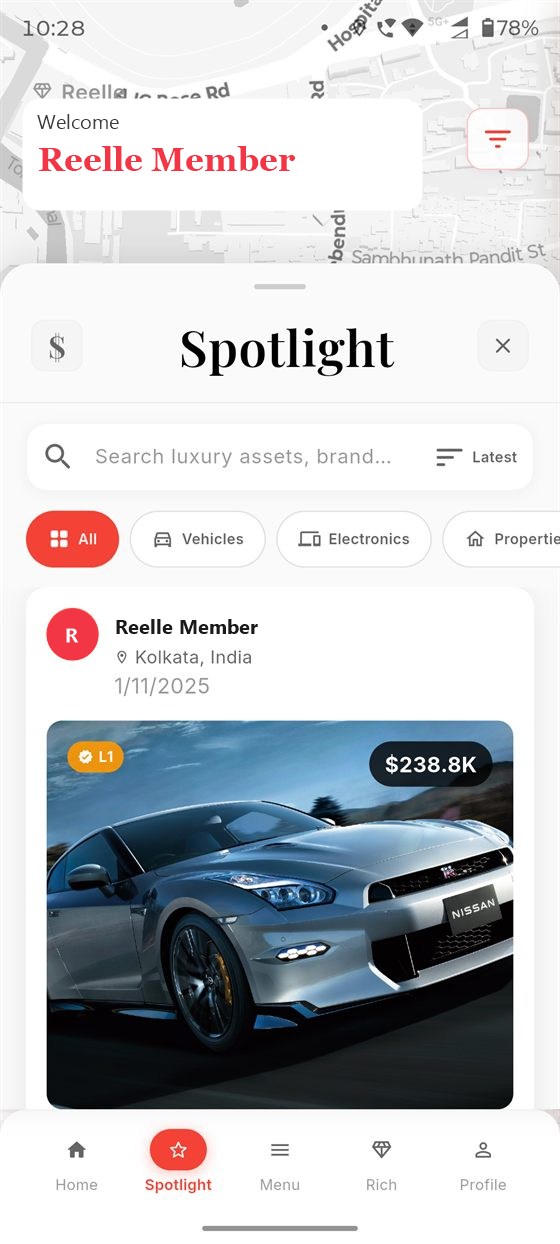 Spotlight feed of verified luxury assets