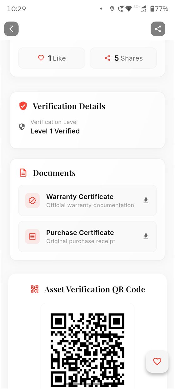 Verification details and certificates